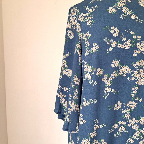 GP & J BAKER x H&M Women Floral Dress 3/4 Sleeve Size 8 Multicolor Preowned - Picture 4 of 11